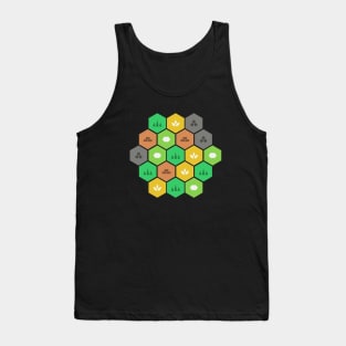 Minimalist Settlers Tile Board Games Tank Top